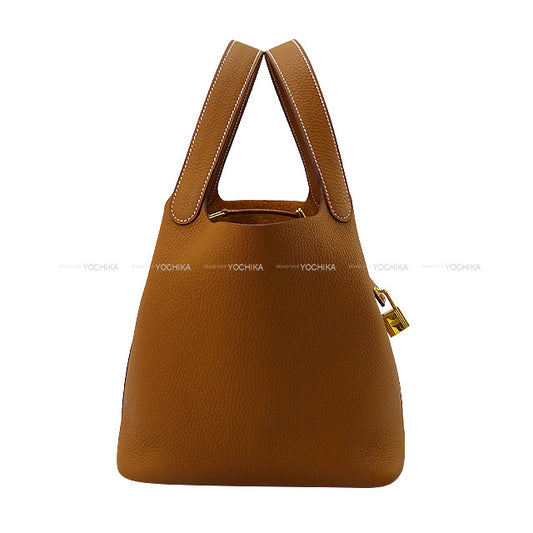 HERMES Handbag Picotin Lock 22 MM Gold Taurillon Clemence Gold HW Stamp K[BRAND NEW][Authentic]