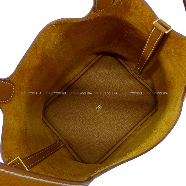 HERMES Handbag Picotin Lock 22 MM Gold Taurillon Clemence Gold HW Stamp K[BRAND NEW][Authentic]