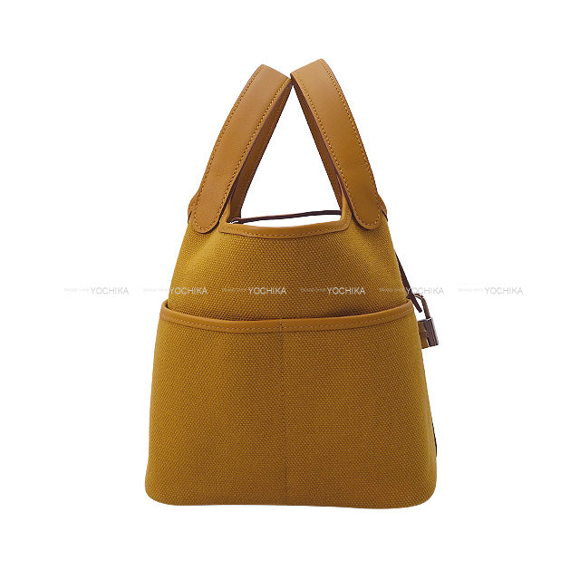 2021SS Limited HERMES Handbag Picotin Lock 18 PM Cargo Pockets Desert/Sesame Toile H/Veau Swift Gold HW Stamp W[EXCELLENT][Authentic]