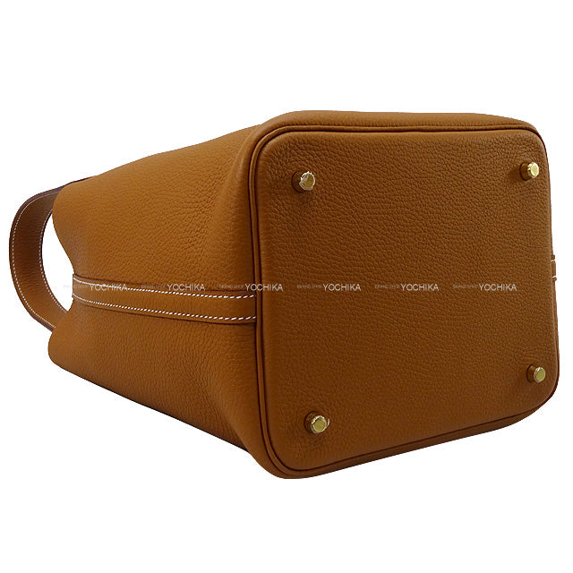 HERMES Handbag Picotin Lock 22 MM Gold Taurillon Clemence Gold HW Stamp W[BRAND NEW][Authentic]