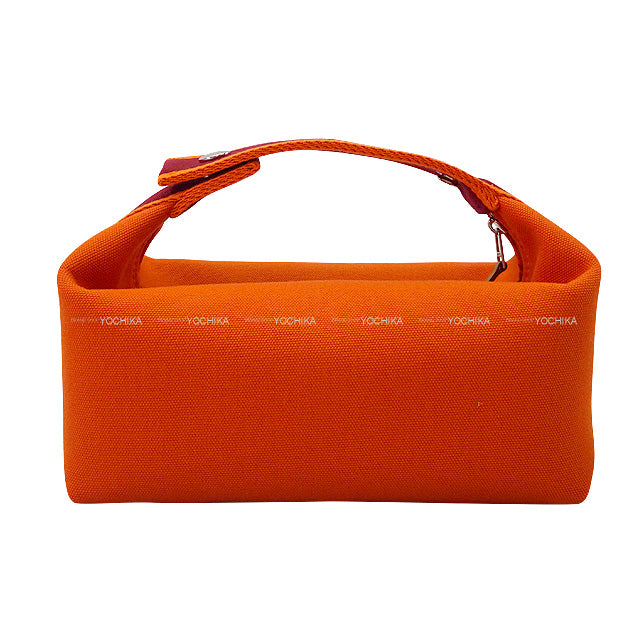 HERMES Pouch Bride a Brac PM Feu Orange/Rouge H Toile H Silver HW[BRAND NEW][Authentic]