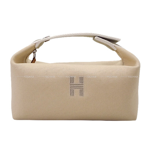 HERMES Handbag Bride a Brac PM Natural Toile H Silver HW[EXCELLENT][Authentic]