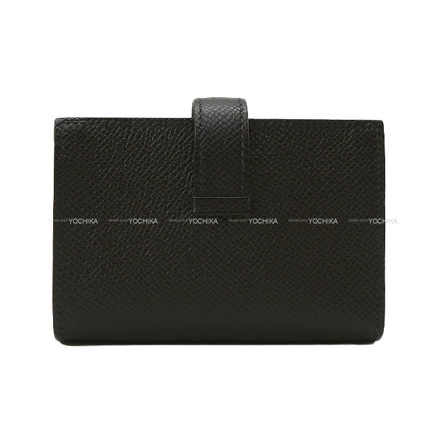 HERMES card holder Bearn Card holder SO BLACK Monochrome Noir (Black) Veau Epsom Black HW Stamp Z[EXCELLENT][Authentic]