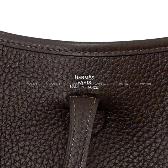 HERMES Shoulder bag Evelyne 16 TPM Ebene Taurillon Clemence Silver HW Stamp K[BRAND NEW][Authentic]