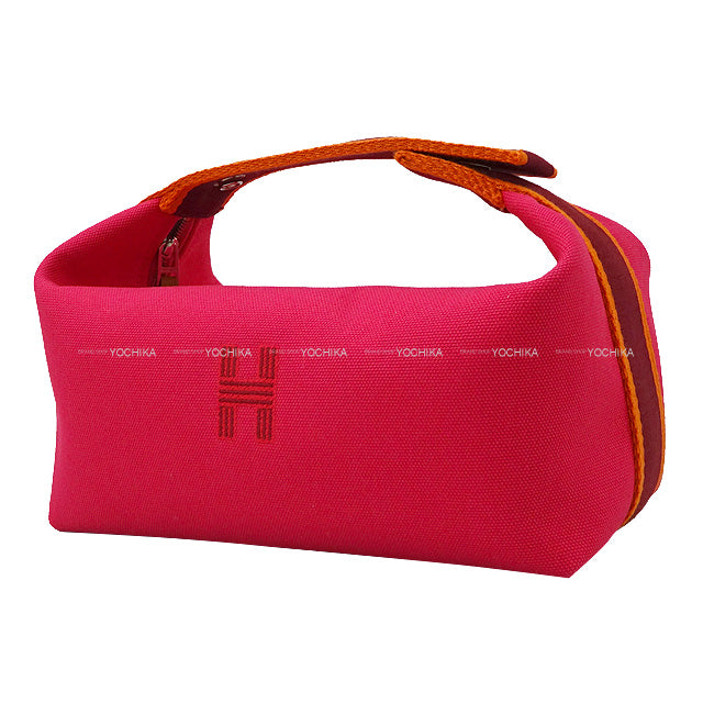 HERMES Pouch Bride a Brac PM Hibiscus Toile H Silver HW[BRAND NEW][Authentic]