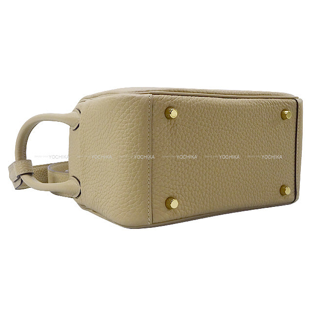 HERMES Shoulder bag Lindy mini 20 Verso Trench/Gris Asphalte Taurillon Clemence Gold HW Stamp K[BRAND NEW][Authentic]