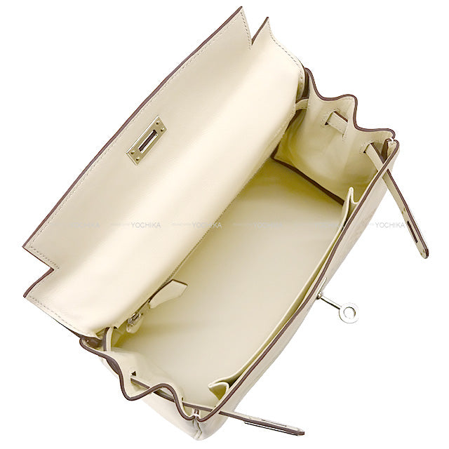 2022SS Limited HERMES Shoulder bag Kelly25 Retourne In & Out Nata Evercalf Silver HW Stamp Z[EXCELLENT][Authentic]