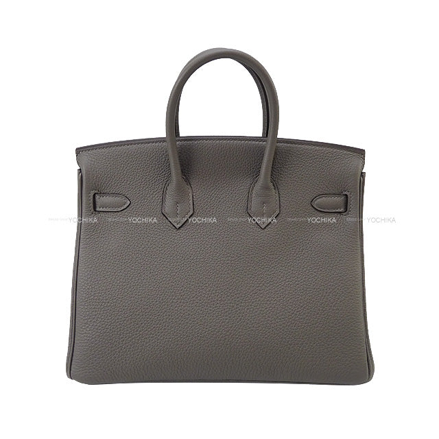 HERMES Handbag Birkin25 Gris Meyer Veau Togo Gold HW Stamp W[BRAND NEW][Authentic]