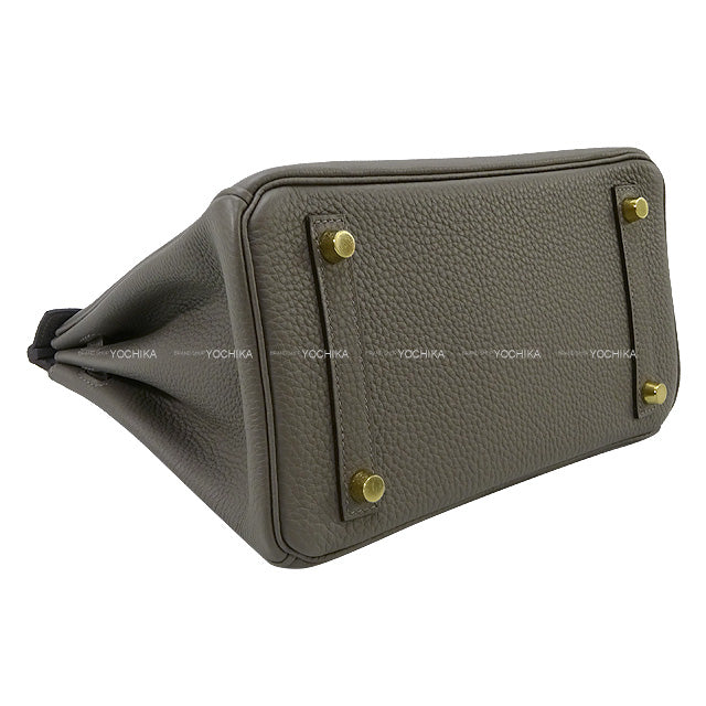 HERMES Handbag Birkin25 Gris Meyer Veau Togo Gold HW Stamp W[BRAND NEW][Authentic]