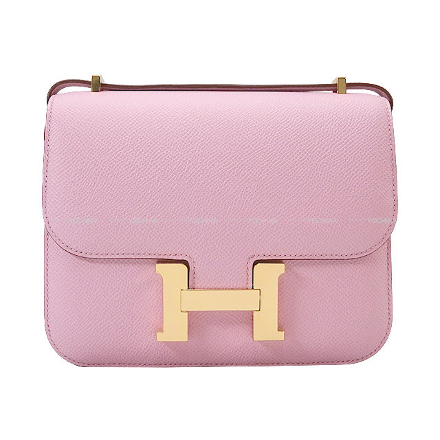 HERMES Shoulder bag Constance 3 18 Mauve sylvestre Ever Grain Rose Gold HW Stamp U[BRAND NEW][Authentic]