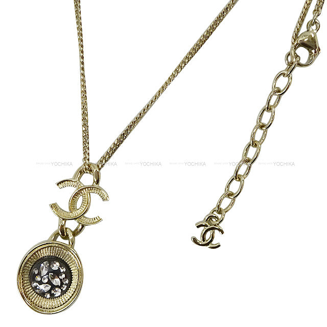 2021 A/W CHANEL necklace Rhinestone Dorm Hanging Gold HW AB6986[EXCELLENT][Authentic]