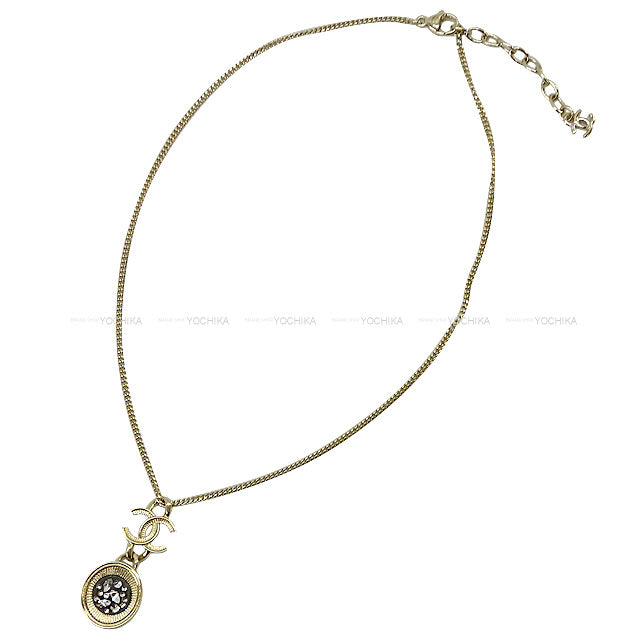 2021 A/W CHANEL necklace Rhinestone Dorm Hanging Gold HW AB6986[EXCELLENT][Authentic]