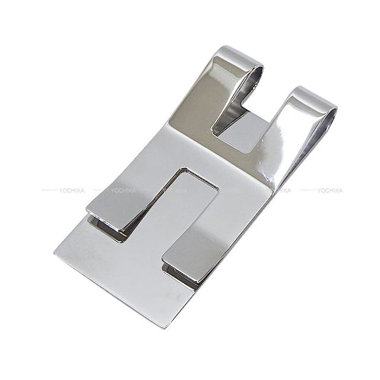 HERMES money clip H bill Clip cardcase wallets Silver Stainless steel[BRAND NEW][Authentic]