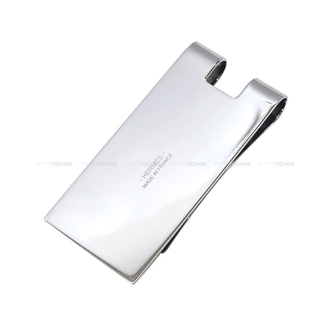 HERMES money clip H bill Clip cardcase wallets Silver Stainless
