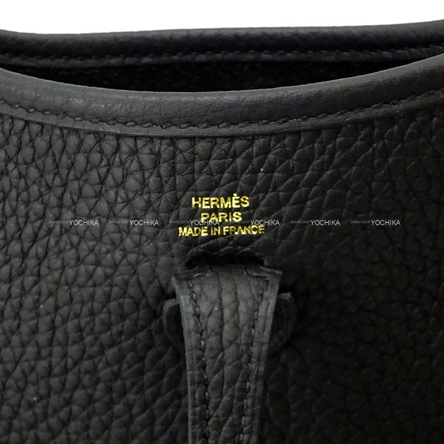 HERMES Shoulder bag Evelyne 16 TPM Noir (Black) Taurillon Clemence Gold HW Stamp B[BRAND NEW][Authentic]