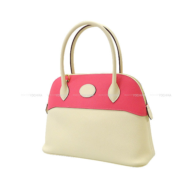HERMES Shoulder bag Bolide27 Personal Order Nata/Rose Azalee Ever Grain Gold HW Stamp U[BRAND NEW][Authentic]
