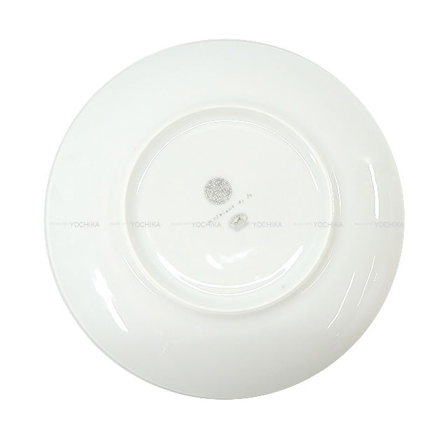 HERMES Plate Dessert plate 2 pieces pair Mosaique au 24 platinum Porcelain[BRAND NEW][Authentic]