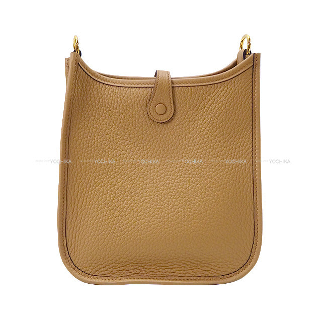 HERMES Shoulder bag Evelyne 16 TPM Chai Taurillon Clemence Gold HW Stamp K[EXCELLENT][Authentic]