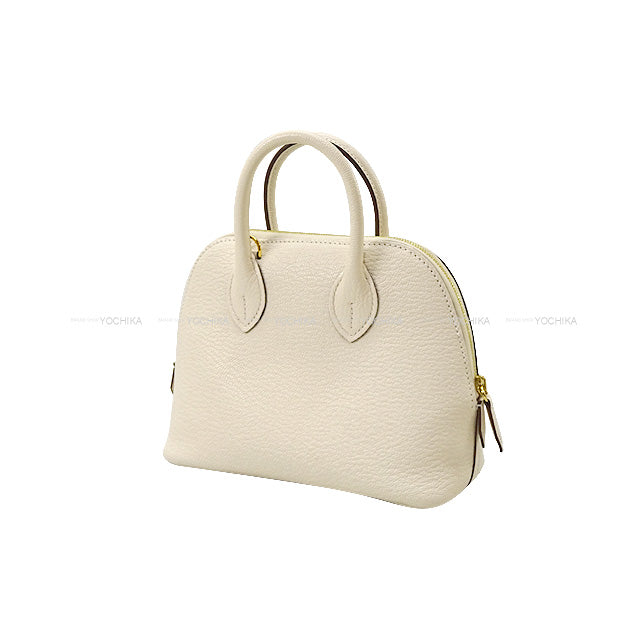 HERMES Shoulder bag Bolide 1923 20 mini Nata Chevre Mysore Gold HW Stamp W[EXCELLENT][Authentic]