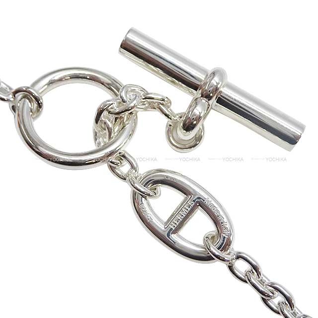 HERMES necklace Long Farandole Chaine d'Ancre 80 Silver Silver925 (SV925 Ag925)[EXCELLENT][Authentic]
