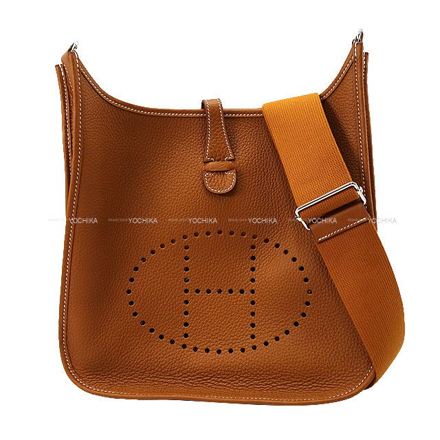 HERMES Shoulder bag Evelyne 29 PM Gold Taurillon Clemence Silver HW Stamp W[BRAND NEW][Authentic]
