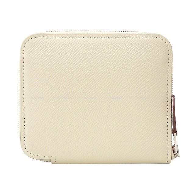 HERMES Bi-fold wallet Azap Silk in Compact EQUATEUR  Nata/Menthe (Mint) Veau Epsom/Veau Barenia Silver HW Stamp B[BRAND NEW][Authentic]