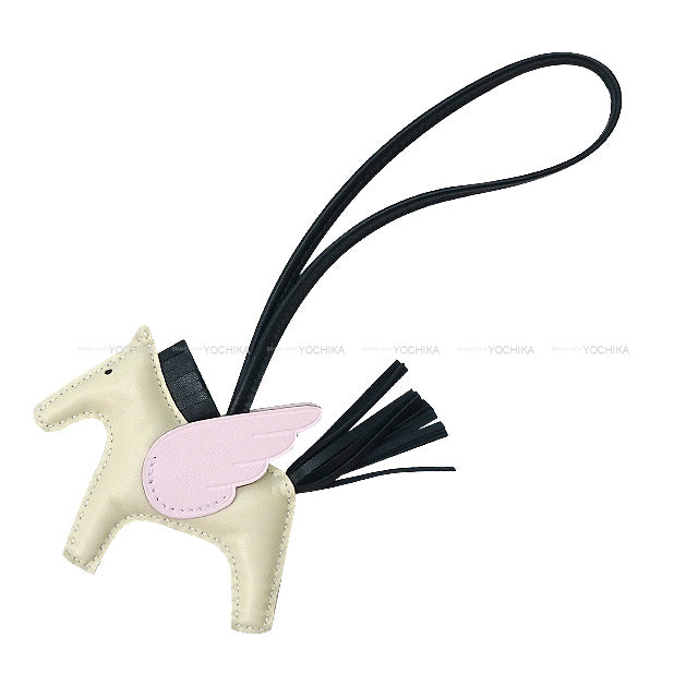 HERMES bag charm Rodeo Pegasus PM Craie/Mauve Pale/Vert Cypress Agneau Milo/Veau Swift Stamp U[EXCELLENT][Authentic]