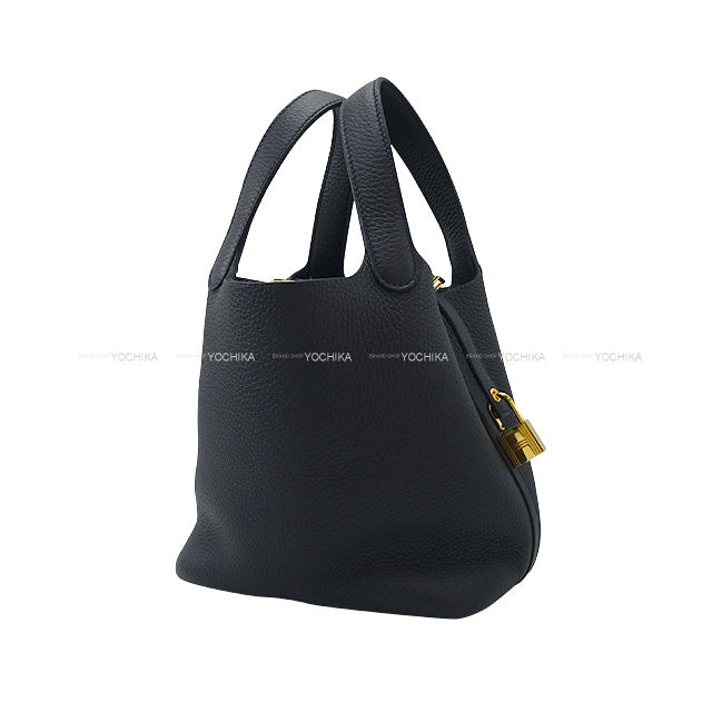 HERMES Handbag Picotin Lock 18 PM Caban Taurillon Clemence Gold HW Stamp K[BRAND NEW][Authentic]