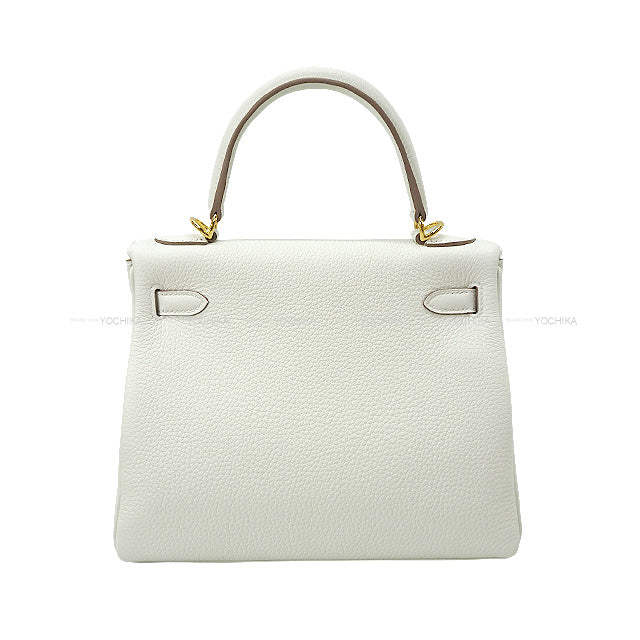 HERMES Shoulder bag Kelly25 Retourne Mushroom Veau Jonathan Gold HW Stamp B[BRAND NEW][Authentic]