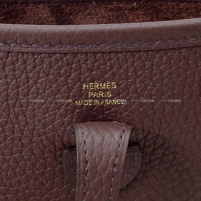 HERMES Shoulder bag Evelyne 16 TPM Maxi Quadrille Rouge Sellier/Biscuit/Rouge H/Bleu Billard Taurillon Clemence/Toile H Gold HW Stamp Z[ALMOST NEW][Authentic]