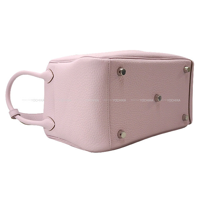 HERMES Shoulder bag Lindy 26 Verso Mauve Pale/Nata Epsom Souple Silver HW Stamp U[EXCELLENT][Authentic]