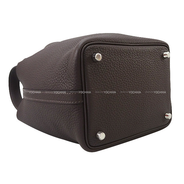 HERMES Handbag Picotin Lock 18 PM Ebene Taurillon Clemence Silver HW Stamp K[BRAND NEW][Authentic]