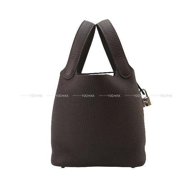 HERMES Handbag Picotin Lock 18 PM Ebene Taurillon Clemence Silver HW Stamp K[BRAND NEW][Authentic]