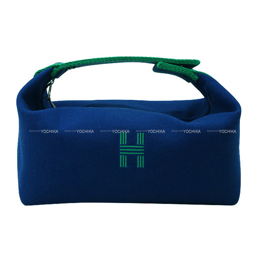 HERMES Pouch Bride a Brac PM Blue Marine Toile H Silver HW[BRAND NEW][Authentic]