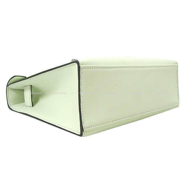 HERMES Handbag Pochette Kelly Vert Fizz Evercalf Silver HW Stamp U[BRAND NEW][Authentic]