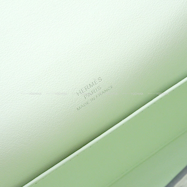 HERMES Handbag Pochette Kelly Vert Fizz Veau Swift Silver HW Stamp U[BRAND NEW][Authentic]