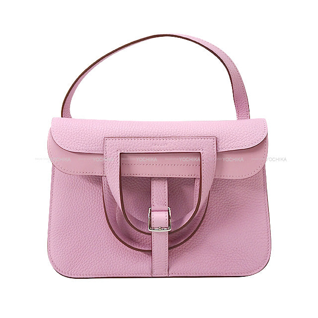 HERMES Shoulder bag Halzan 25 Mauve sylvestre Taurillon Clemence Silver HW Stamp U[BRAND NEW][Authentic]