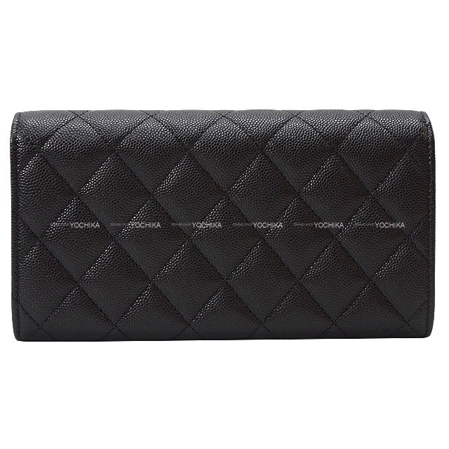 2023 Cruise CHANEL long wallet Matelasse Cocomark Flag Inner Print Flap Noir (Black)/Beige/Blanc (White)/Red Graind Calf(Caviarskin) Champagne Gold HW AP3133[BRAND NEW][Authentic]