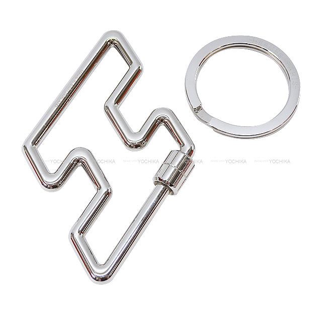 HERMES keyring(key holder) H Too Speed Silver Palladium plated[BRAND NEW][Authentic]