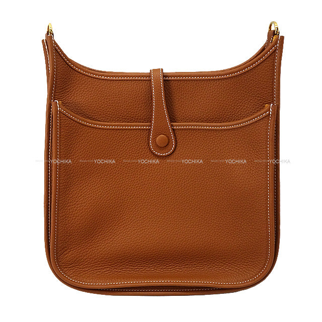 HERMES Shoulder bag Evelyne 29 PM Gold Taurillon Clemence Gold HW Stamp W[BRAND NEW][Authentic]