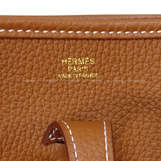 HERMES Shoulder bag Evelyne 29 PM Gold Taurillon Clemence Gold HW Stamp W[BRAND NEW][Authentic]