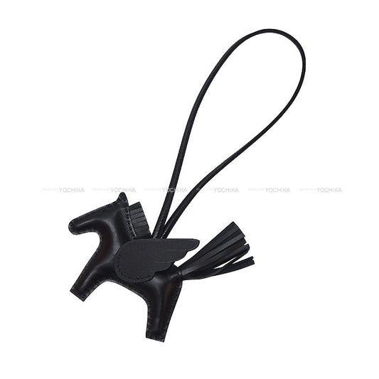 HERMES bag charm Rodeo Pegasus PM SO BLACK Noir (Black) Agneau Milo/Veau Swift Stamp K[BRAND NEW][Authentic]