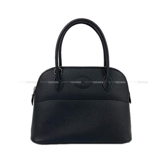 HERMES Shoulder bag Bolide27 Noir (Black) Veau Epsom Silver HW Stamp D[EXCELLENT][Authentic]