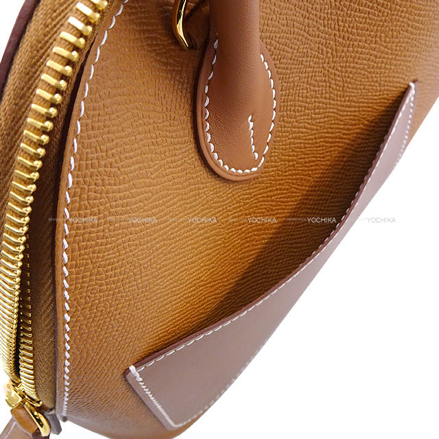 HERMES Shoulder bag Bolide1923 25 En Desordre Gold Veau Epsom/Veau Swift/Vache Hunter Gold HW Stamp U[EXCELLENT][Authentic]