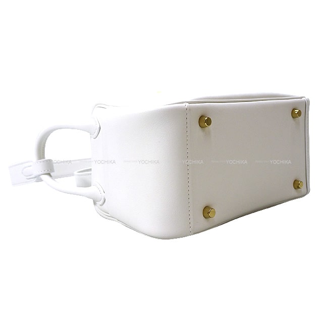 HERMES Shoulder bag Lindy mini 20 Blanc (White) Evercalf Gold HW Stamp U[BRAND NEW][Authentic]
