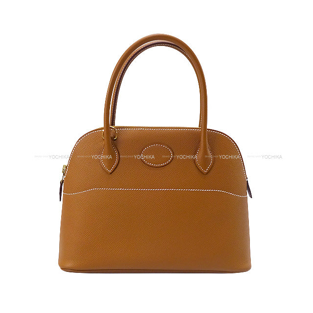 [Pre-loved] HERMES Shoulder bag Bolide27 Gold Ever Grain Gold HW Stamp Z[LIKE NEW][Authentic]