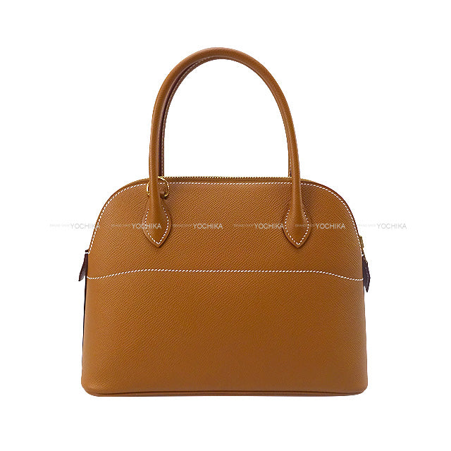 [Pre-loved] HERMES Shoulder bag Bolide27 Gold Ever Grain Gold HW Stamp Z[LIKE NEW][Authentic]