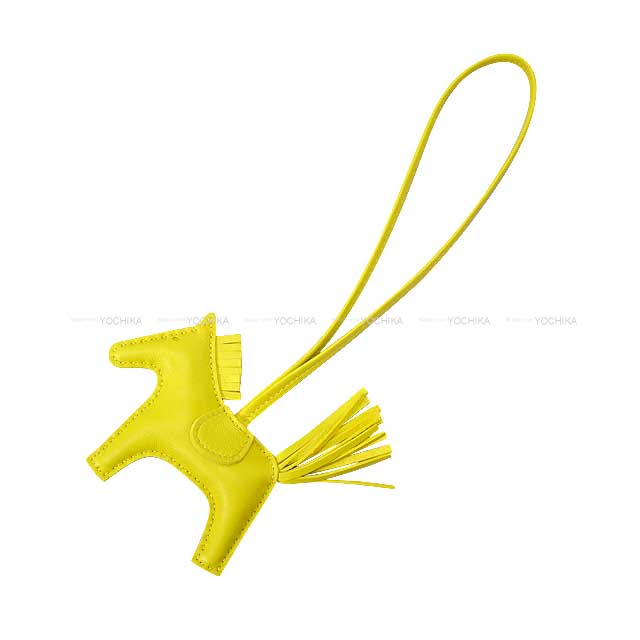 HERMES bag charm Rodeo PM SO YELLOW Lime Agneau Milo Stamp K[BRAND NEW][Authentic]