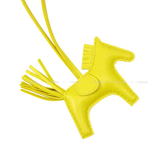 HERMES bag charm Rodeo PM SO YELLOW Lime Agneau Milo Stamp K[BRAND NEW][Authentic]