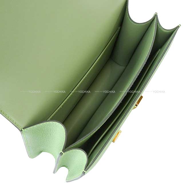 HERMES Shoulder bag Constance 3 18 Vert criquet Ever Grain Gold HW Stamp U[BRAND NEW][Authentic]
